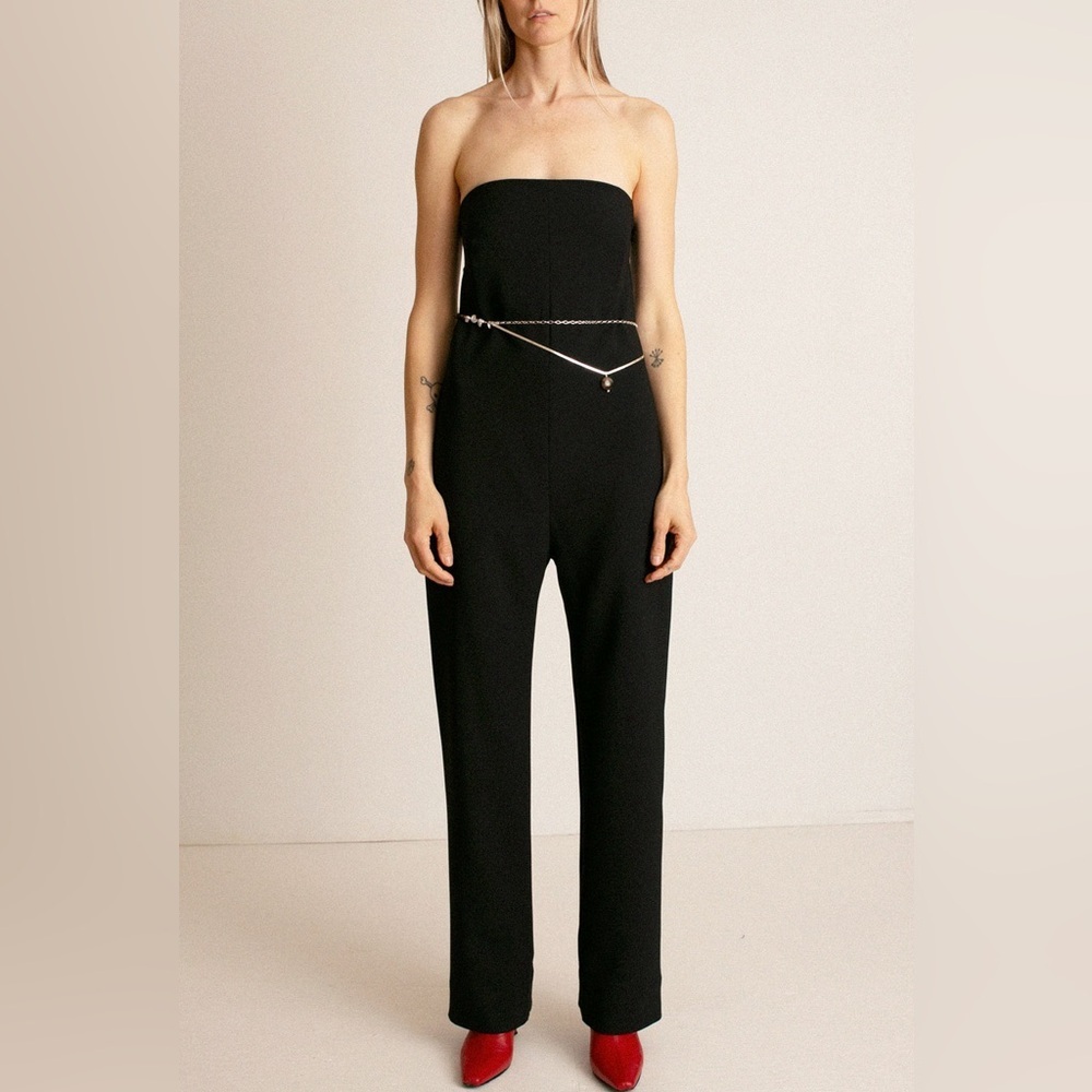 NOMIA NYC Designer Sz 4 Black Fluid Jumpsuit New Without Tag